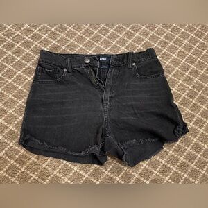 Aero Women's Black Denim Shorts